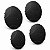 Kit 4 Calotas Central Miolo Roda Corsa Wind 1994 2002 preto - Imagem 1