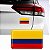 Adesivo Bandeira COLÔMBIA Resinado 8x5cm para carro e moto - Imagem 2