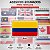Adesivo Bandeira COLÔMBIA Resinado 8x5cm para carro e moto - Imagem 4