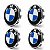 Calota centro roda anel cromado BMW 68mm Jogo 4 peças - Imagem 1