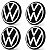 Calota centro roda VW Jetta Taos Black piano cromado 65MM Original - Imagem 1