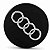 Jogo Calota centro roda Audi A3 A4 Q7 Black piano Logo cromado em alto relevo - Imagem 4