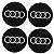 Jogo Calota centro roda Audi A3 A4 Q7 Black piano Logo cromado em alto relevo - Imagem 1