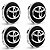 Jogo Calota centro roda Corolla Rav4 Black Piano Cromado 62mm - Imagem 1