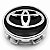 Jogo Calota centro roda Corolla Rav4 Black Piano Cromado 62mm - Imagem 4