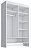 Armário Suspenso 7 Prateleiras KD1700 Kids Branco - Imagem 1