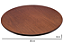 Prato Giratório de Mesa Madeira Diâmetro:80cm com Suporte em Alumínio - Imagem 2