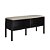Sapateira Banco Estofada 93cm Pé Madeira Oslo Nero - Imagem 1