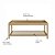 Mesa de Centro c/Prateleira 93cm Palhinha Pé Madeira Hanover - Imagem 5