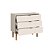 Cômoda Aura 3 Gavetas Orgânico Pé Madeira | OffWhite - Imagem 5