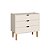 Cômoda Aura 3 Gavetas Orgânico Pé Madeira | OffWhite - Imagem 1