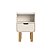 Mesa de Cabeceira Aura 1 Gaveta Orgânica Pé Madeira | OffWhite - Imagem 2
