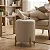 Puff Cilindrico Decorativo Sala Apoio Pes Linho Dourado Luxo - Imagem 3
