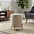 Puff Cilindrico Decorativo Sala Apoio Pes Linho Dourado Luxo - Imagem 2