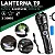 Lanterna Tática Militar Super Potente Led Recarregável USB com Zoom para Trilhas Sitio Fazenda Vigilante - Imagem 5