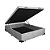Cama Box Baú Casal sueds cinza  + Colchão Espuma D33   56x138x188 - Imagem 3