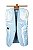 Terno 1 botão 2 aberturas com peak lapel, calça com ajuste, Super Slim Fit - Cor: Azul Céu - Imagem 3