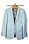 Terno 1 botão 2 aberturas com peak lapel, calça com ajuste, Super Slim Fit - Cor: Azul - Imagem 1