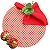Kit Natal Xadrez Vermelho P: 1 Capa + 1 Guardanapo + 1 Anel PG - Imagem 2
