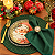 Kit Natal Poá Verde Dourado: 1 Capa + 1 Guardanapo + 1 Anel PG - Imagem 2