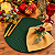 Kit Natal Poá Verde Dourado: 1 Capa + 1 Guardanapo + 1 Anel PG - Imagem 3