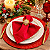 Kit Natal Caracol Vermelho Dourado: 1 Capa + 1 Guardanapo + 1 Anel PG - Imagem 1