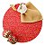 Kit Natal Caracol Vermelho Dourado: 1 Capa + 1 Guardanapo + 1 Anel PG - Imagem 1