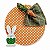 Kit Poá Xadrez Laranja 1 Capa + 1 Guardanapo + 1 PG - Imagem 2