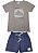 Conjunto Infantil Menino Camiseta e Bermuda Dino Marlan - 1 AO 3 - Imagem 1