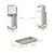 Kit Lavabo Pota Sabonete Líquido + Porta Escova + Bandejinha Dual - Imagem 11