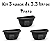 Vaso plastico meia lua 3.3 litros kit 3 vasos - Imagem 1