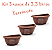 Vaso plastico meia lua 3.3 litros kit 3 vasos - Imagem 2