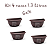 Vaso plastico meia lua 1.7 litros kit 4 vasos - Imagem 2