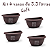 Vaso plastico meia lua 3.3 litros kit 4 vasos - Imagem 3