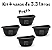 Vaso plastico meia lua 3.3 litros kit 4 vasos - Imagem 1