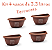 Vaso plastico meia lua 3.3 litros kit 4 vasos - Imagem 2
