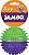 Bola tamanho médio formato espinho dual roxo e verde - Jambo - Imagem 2