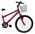 BICICLETA CAIRU BELLA GIRL ARO 20 C/CESTINHA PTO/ROSA - Imagem 3