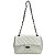 Bolsa Feminina Couro Legitimo Matelassê Média Off-white C/ Grafite - Imagem 2