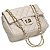 Bolsa Feminina Couro Legitimo Matelassê Média Nude C/ Dourado - Imagem 1