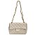 Bolsa Feminina Couro Legitimo Matelassê Média Nude C/ Dourado - Imagem 2