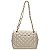 Bolsa Feminina Couro Legitimo Matelassê Média Nude C/ Dourado - Imagem 4
