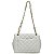 Bolsa Feminina Couro Legitimo Matelassê Média Off-white C/ Dourado - Imagem 3