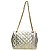 Bolsa Feminina Couro Legitimo Matelassê Média Ouro Light - Imagem 3