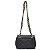 Bolsa Feminina Couro Legitimo Matelassê Mini Bag - Preta C/ Dourado - Imagem 4