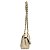 Bolsa Feminina Couro Legitimo Matelassê Mini Bag - Nude C/ Dourado - Imagem 3