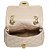 Bolsa Feminina Couro Legitimo Matelassê Mini Bag - Nude C/ Dourado - Imagem 5