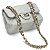 Bolsa Feminina Couro Legitimo Matelassê Mini Bag - Off-white C/ Dourado - Imagem 2
