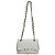 Bolsa Feminina Couro Legitimo Matelassê Mini Bag - Off-white C/ Dourado - Imagem 1