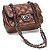 Bolsa Feminina Couro Legitimo Matelassê Mini Bag - Marrom C/ Grafite - Imagem 2